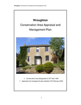 Wroughton Conservation Area Appraisal and Management Plan