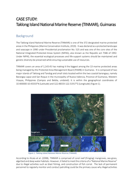 Taklong Island National Marine Reserve (TINMAR), Guimaras