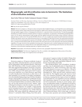 Biogeography and Diversification Rates in Hornworts: the Limitations of Diversification Modeling