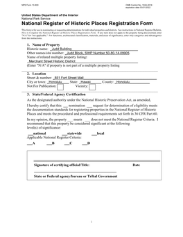 National Register of Historic Places Registration Form