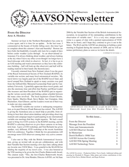 Newsletter AAVSO