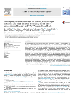 Tracking the Provenance of Greenland-Sourced, Holocene Aged