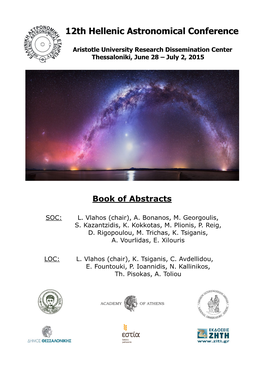 12Th Hellenic Astronomical Conference