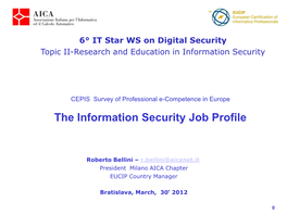 The Information Security Job Profile