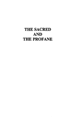 The Sacred and the Profane