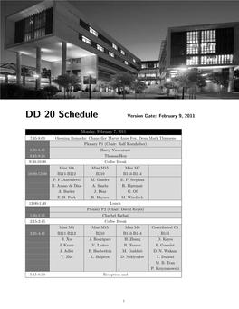 Printable Schedule