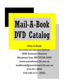 Mail-A-Book Arrowhead Library System 5528 Emerald Avenue