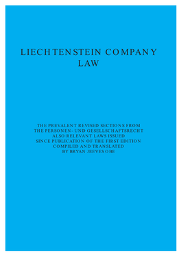 Liechtenstein Company Law