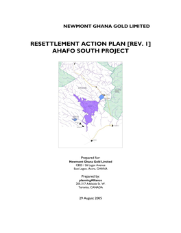 Resettlement Action Plan [Rev. 1] Ahafo South Project