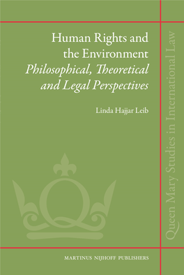 Human Rights and the Environment Queen Mary Studies in International Law