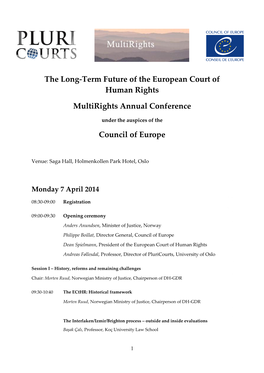 The Long-Term Future of the European Court of Human Rights