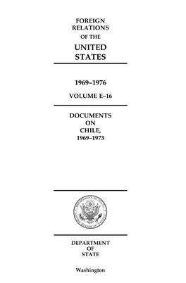 Volume E-16: Documents on Chile, 1969