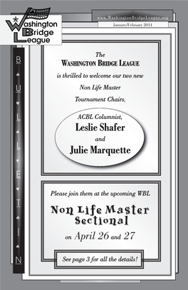 Non Life Master Tournament Chairs, © L ACBL Columnist