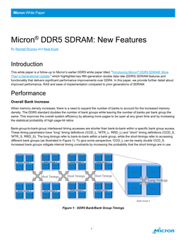 Micron® DDR5 SDRAM: New Features