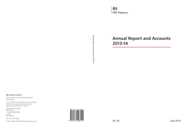 HMT Annual Report and Accounts 2013-14