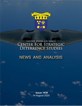 Center for Strategic Deterrence Studies News and Analysis 1430