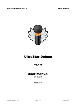 Ultrastar Deluxe UK English User Manual V1.1.0