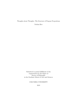 Thoughts About Thoughts: the Structure of Fregean Propositions