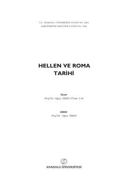 Hellen Ve Roma Tar‹H‹