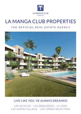 La Manga Club Properties the Official Real Estate Agency