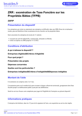 Fiche Dispositif