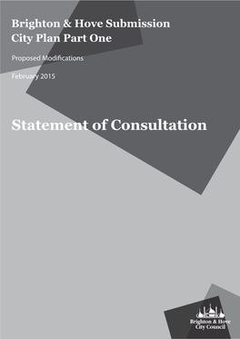 Statement of Consultation Statement of Consultation - Proposed Modifications
