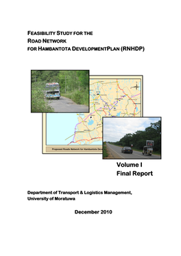 Volume I Final Report