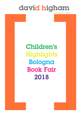 Children's Highlights Bologna Book Fair 2018