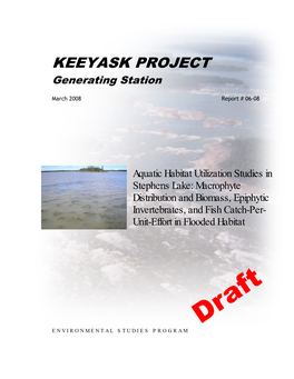 Aquatic Habitat Utilization Studies in Stephens Lake: Macrophyte Distribution and Biomass, Epiphytic Invertebrates, and Fish Catch-Per-Unit-Effort in Flooded Habitat