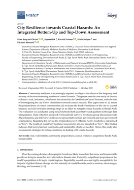 City Resilience Towards Coastal Hazards: an Integrated Bottom-Up and Top-Down Assessment