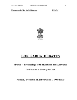 Lok Sabha Debates