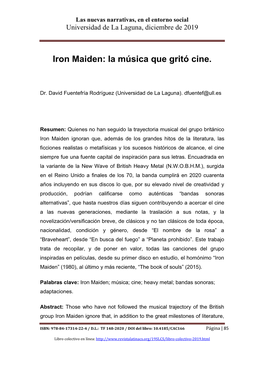 Iron Maiden: La Música Que Gritó Cine