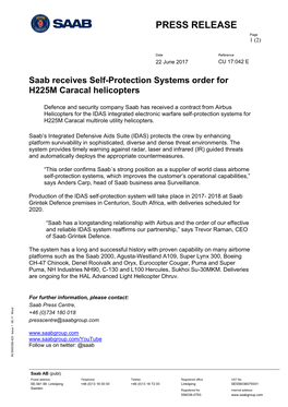 Press Information Saab AB