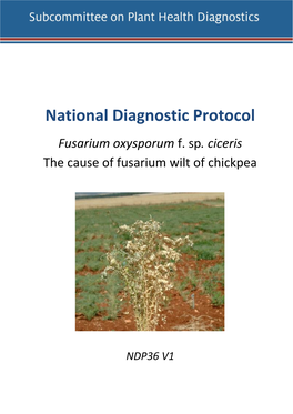 National Diagnostic Protocol for Fusarium Oxysporum F
