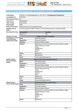 CTRI Trial Data