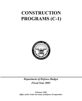 Military Construction, Family Housing, and Base Realignment and Closure
