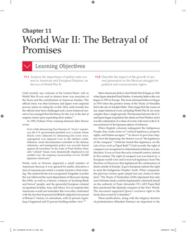 World War II: the Betrayal of Promises
