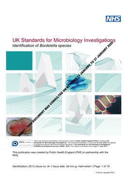 Identification of Bordetella Species