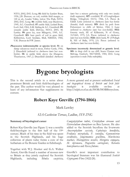 Bygone Bryologists