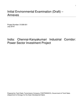 Chennai–Kanyakumari Industrial Corridor – Power Sector Investment
