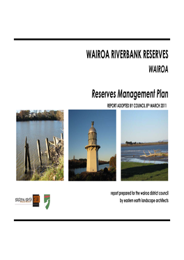 WAIROA RIVERBANK RESERVES Reserves Management Plan