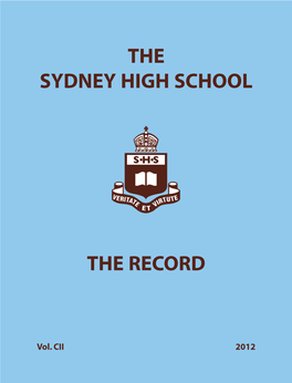 The Sydney High School the Record