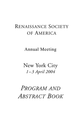 New York City 1–3 April 2004