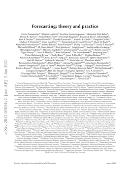 Forecasting: Theory and Practice Arxiv:2012.03854V2 [Stat.AP] 3 Jun