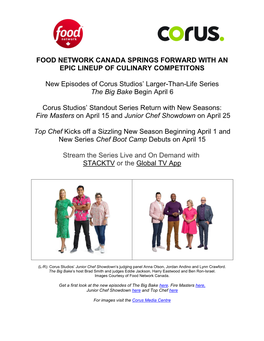 Food Network Canada Spring 2021