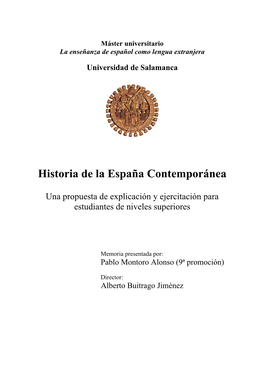 Historia De La España Contemporánea
