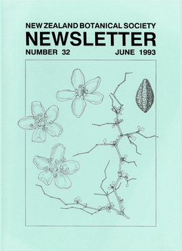 1993 New Zealand Botanical Society Newsletter Number 32 June 1993