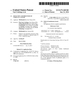 (12) United States Patent (10) Patent No.: US 9,371,569 B2 Van Criekinge Et Al