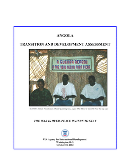 Angola Transition and Development Assessment – 10/10/2002 – Page I