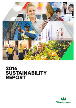 2016 SUSTAINABILITY REPORT Contents